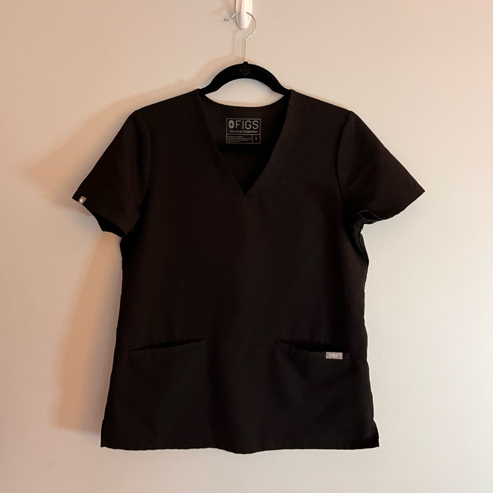 Black Figs Casma Scrub Top Size Small